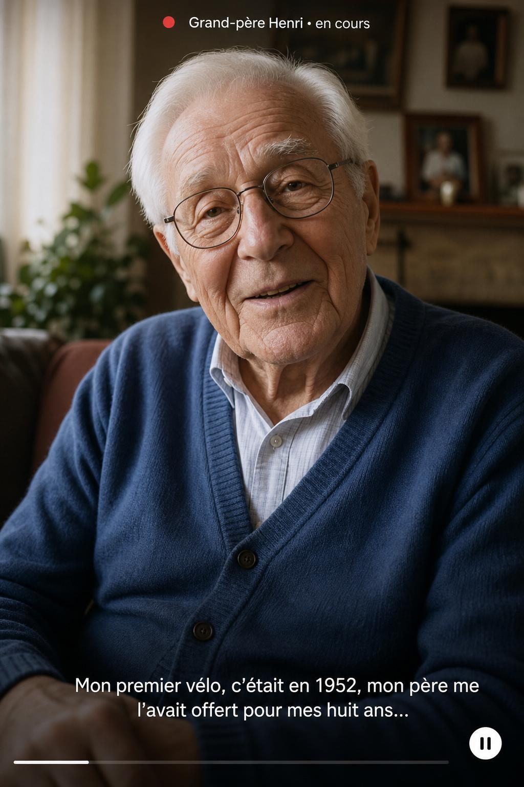 Grand-père Henri raconte son premier vélo en 1952