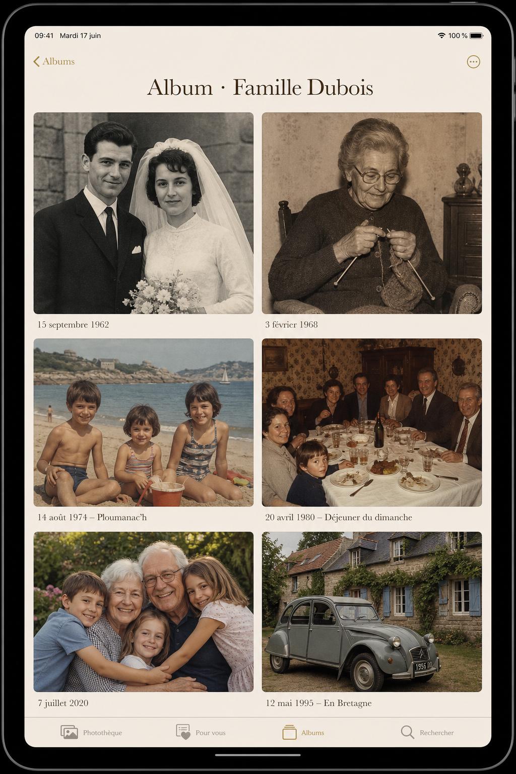 Album photo de la famille Dubois — souvenirs préservés